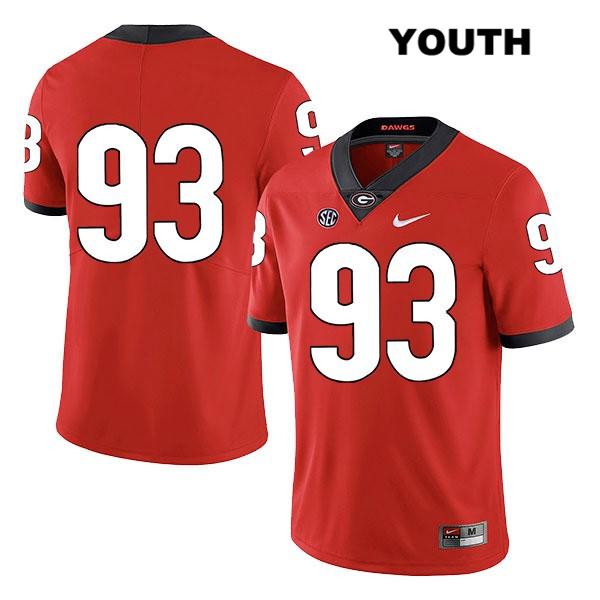 Georgia Bulldogs Youth Antonio Poole #93 NCAA No Name Legend Authentic Red Nike Stitched College Football Jersey HAT4856EC